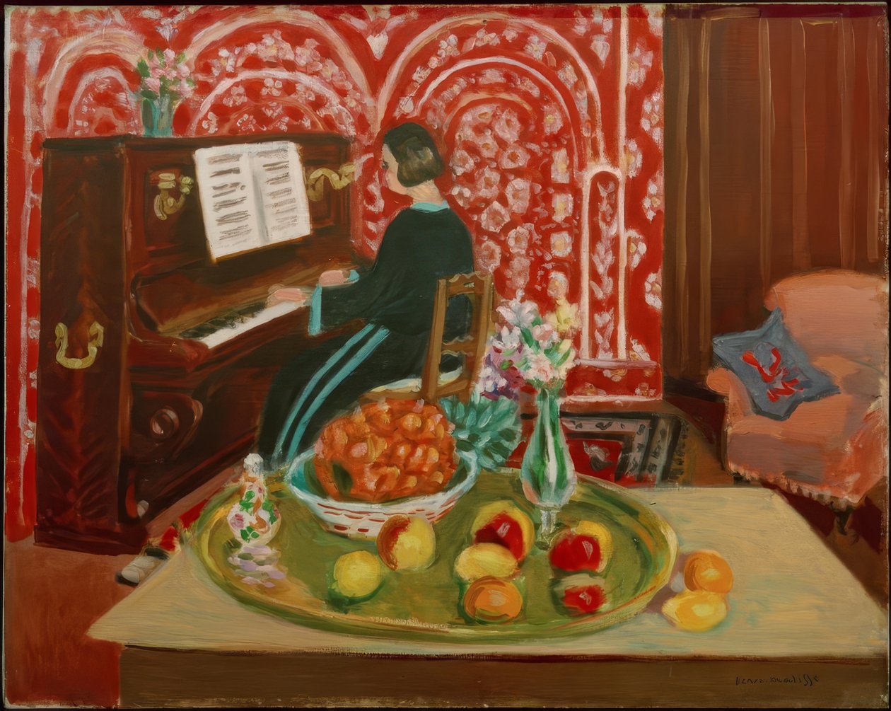 Pianist og stilleben af Henri Matisse