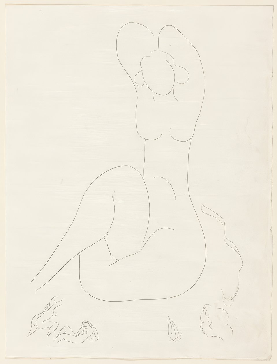 Flere sonetter: "Quelle soie...", planche 28 fra Poesies de Mallarmé af Henri Matisse