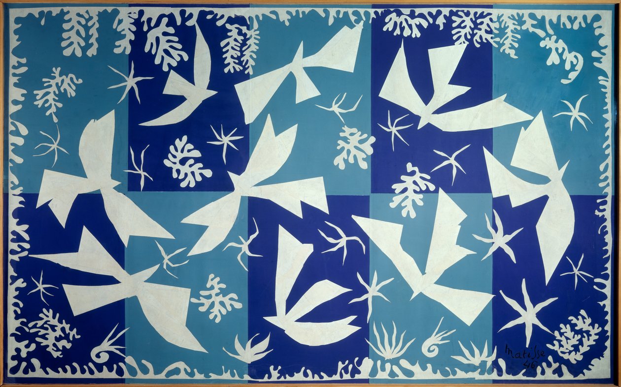 Polynesien, himlen 1946 (tegning, collage) af Henri Matisse