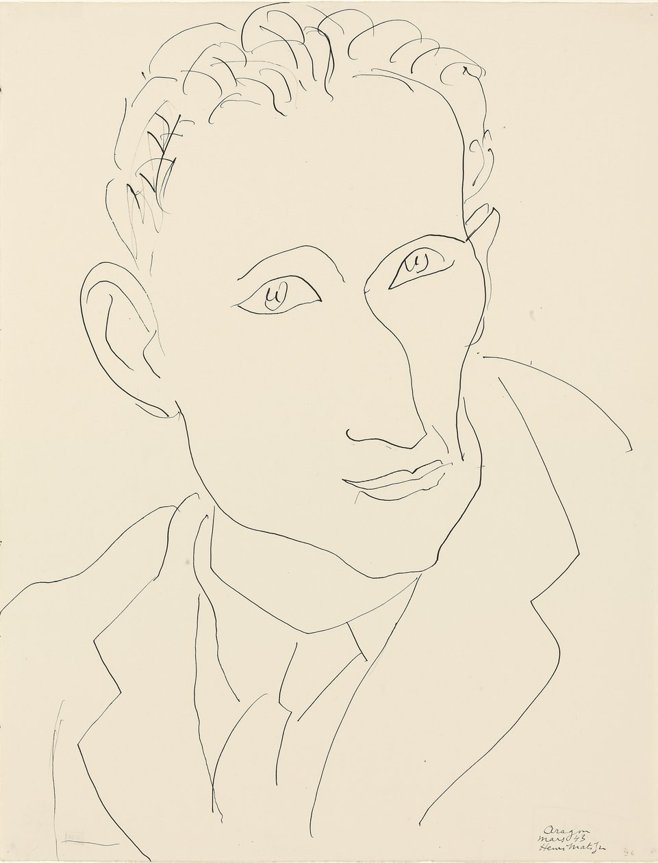 Portræt af Louis Aragon af Henri Matisse