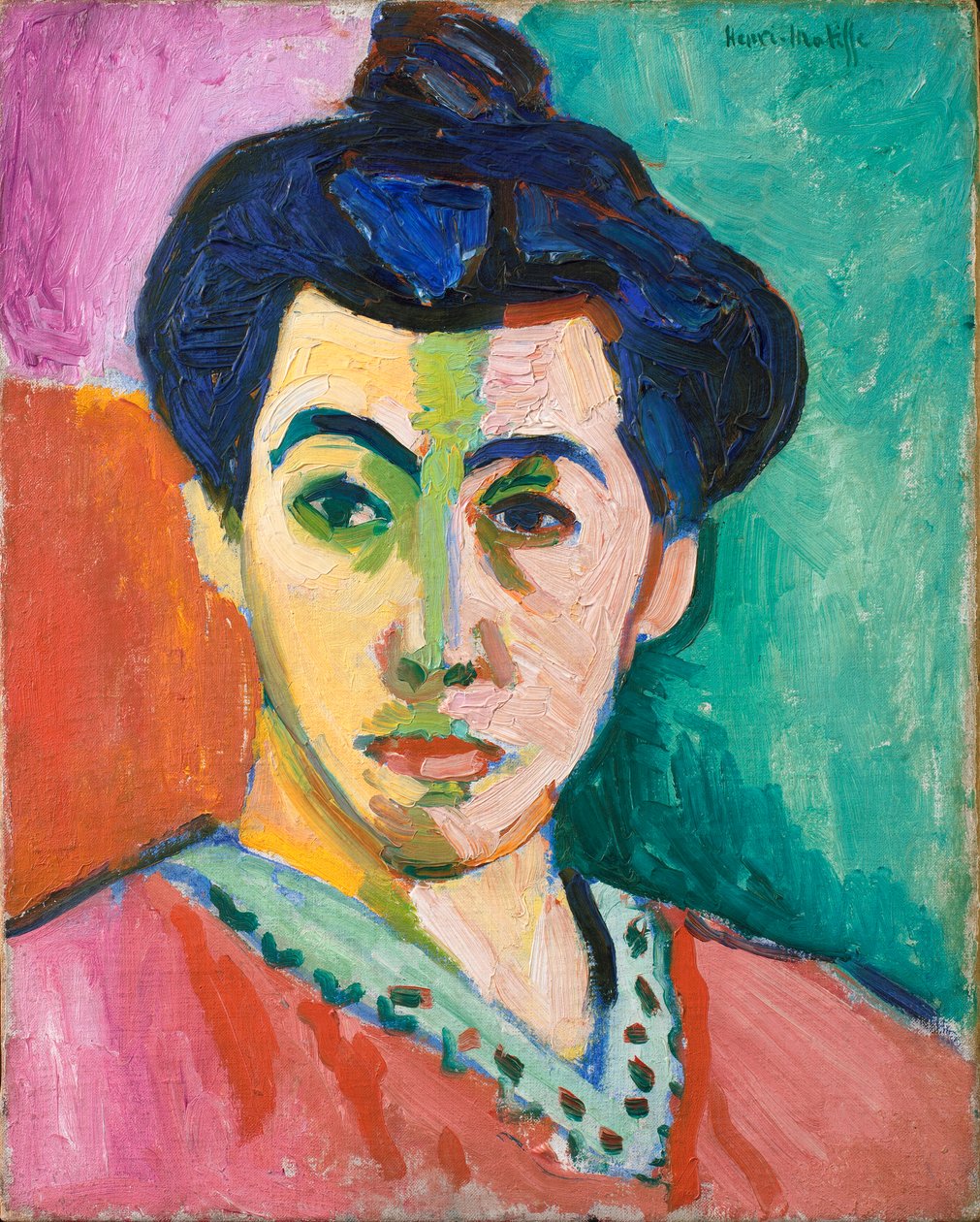 Portræt af Madame Matisse. Den grønne linje af Henri Matisse