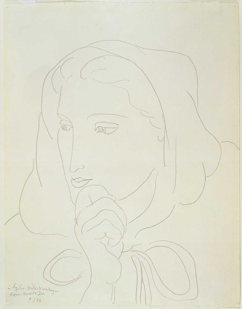 Portræt af en kvinde med hætte af Henri Matisse