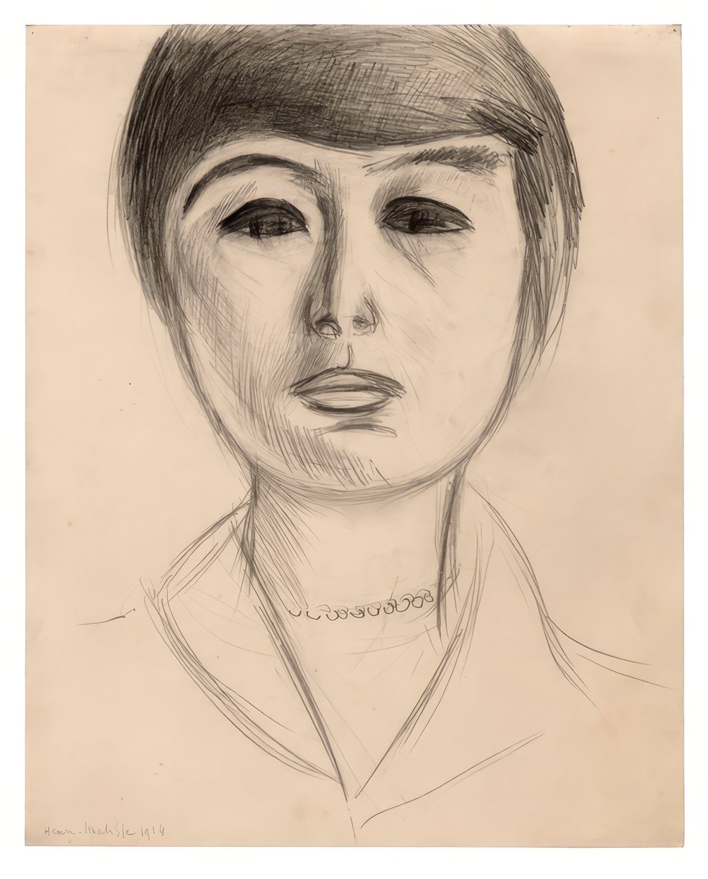 Portræt af en ung kvinde (Elsa Glaser) af Henri Matisse
