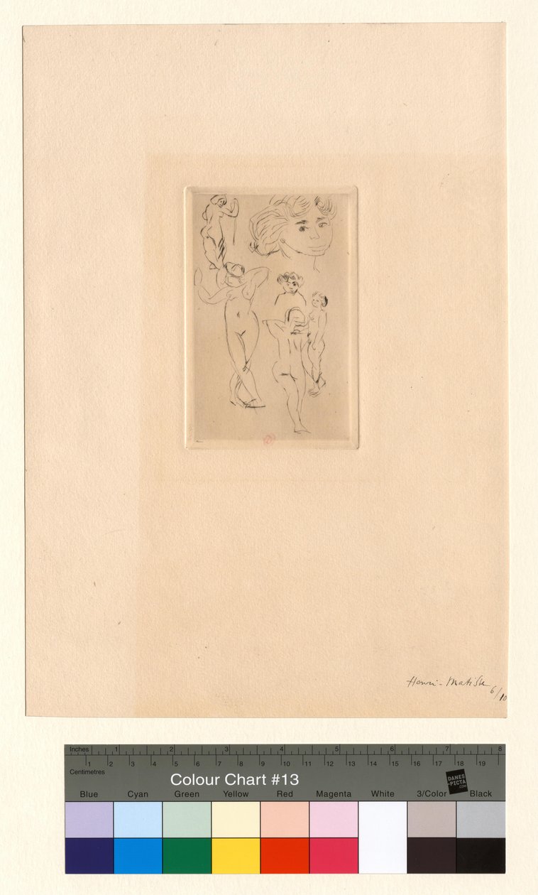 Fire nøgenfigurer, to hoveder af Henri Matisse