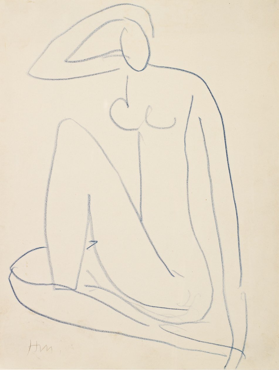 Siddende kvindefigur af Henri Matisse