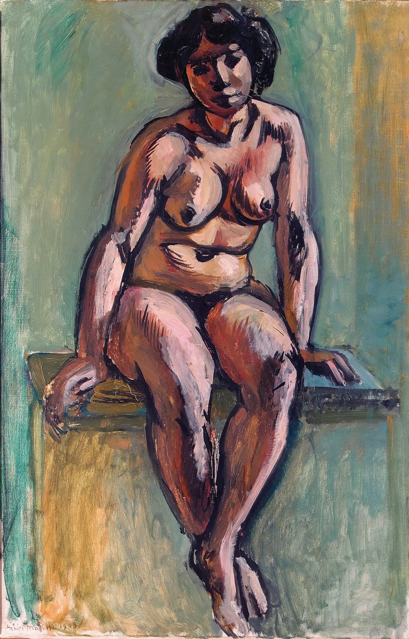 Siddende nøgen af Henri Matisse