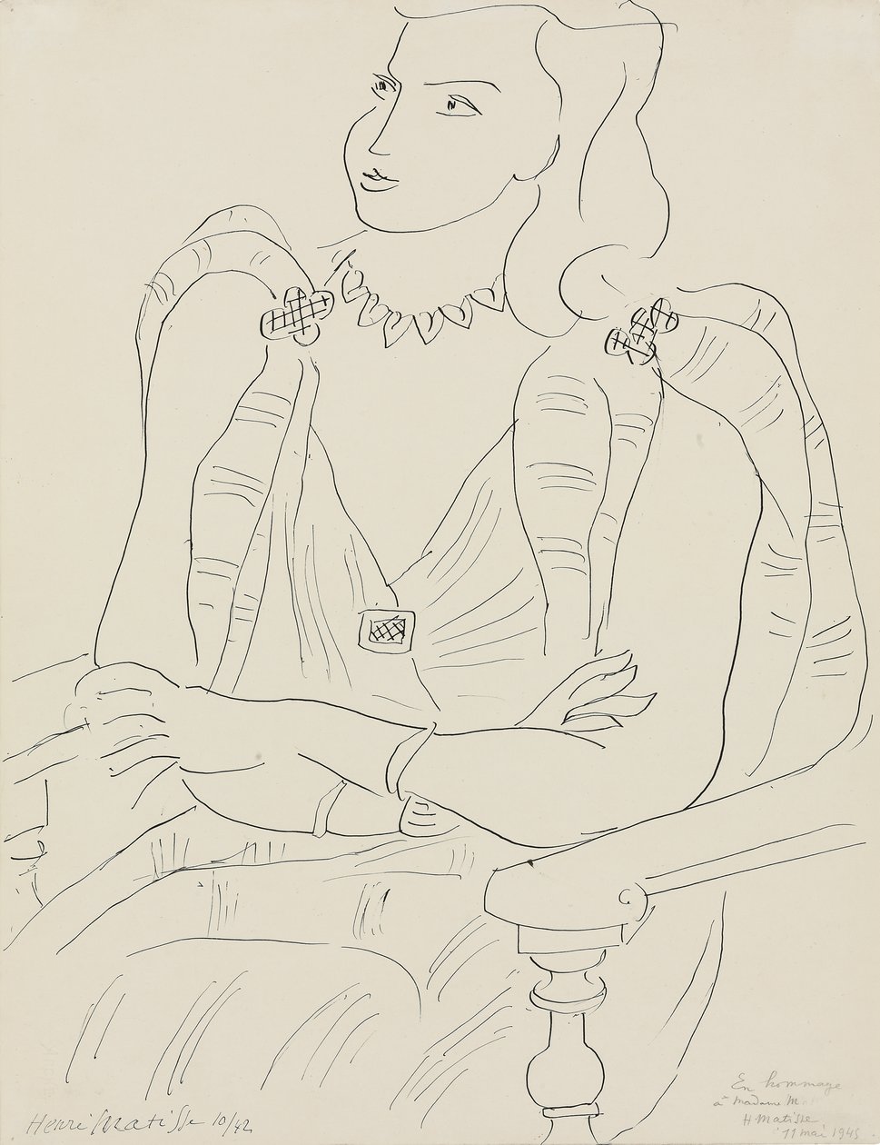 Siddende kvinde af Henri Matisse
