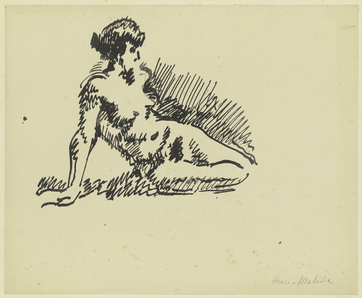 Siddende kvindelig nøgenfigur af Henri Matisse