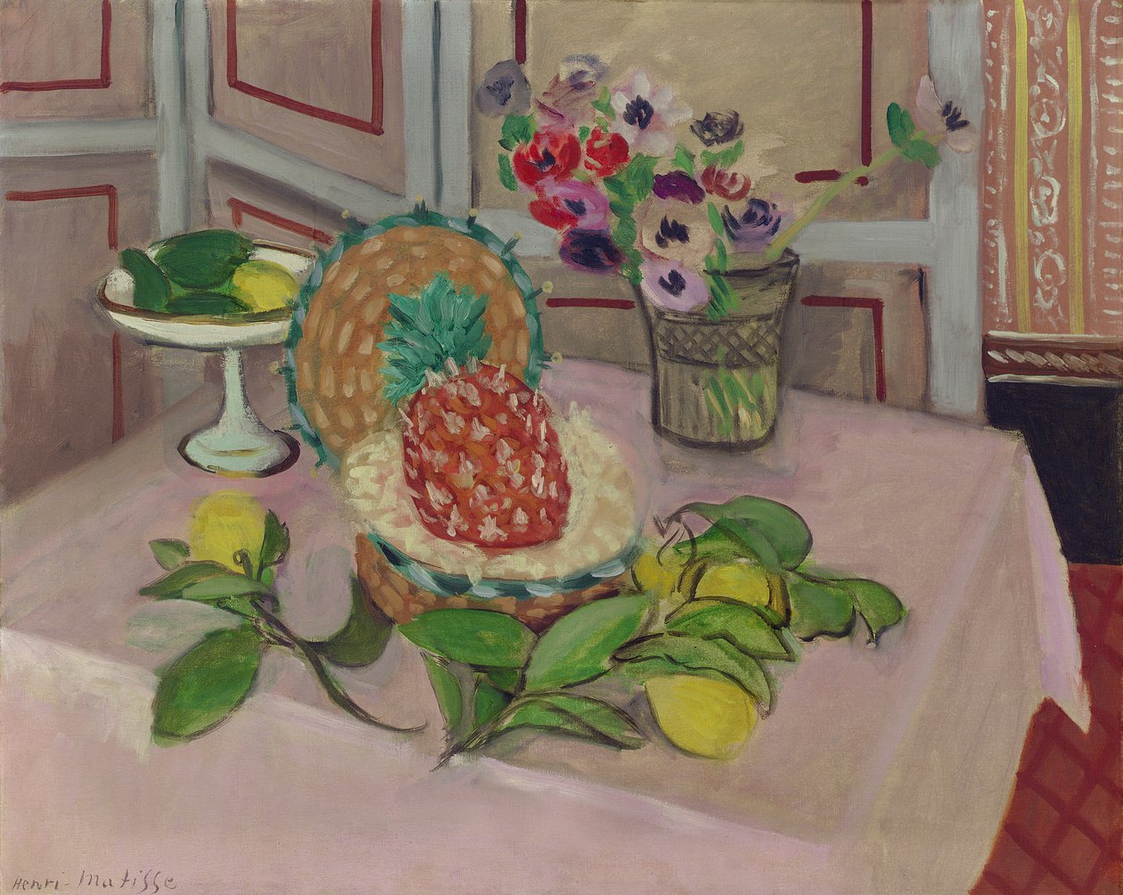 Stilleben: Ananas og citroner af Henri Matisse