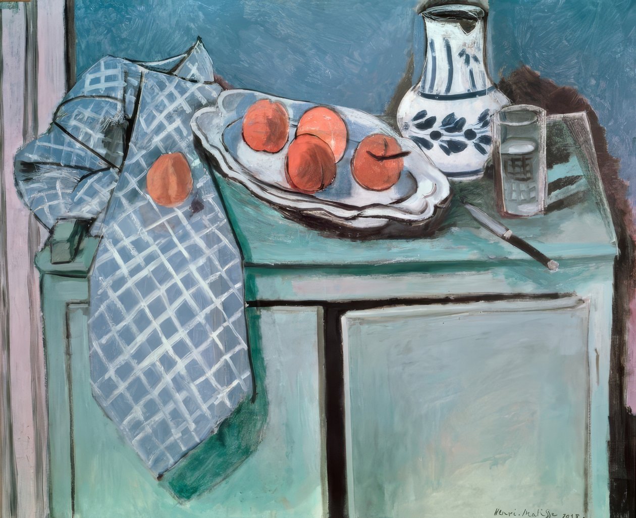 Stilleben på grøn skænk af Henri Matisse