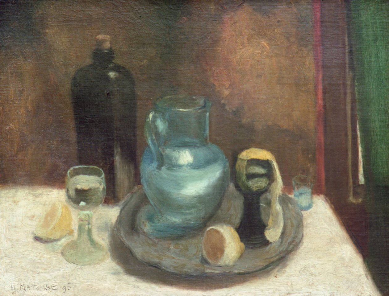 Stilleben med en citron, eller Den blå karaffel af Henri Matisse