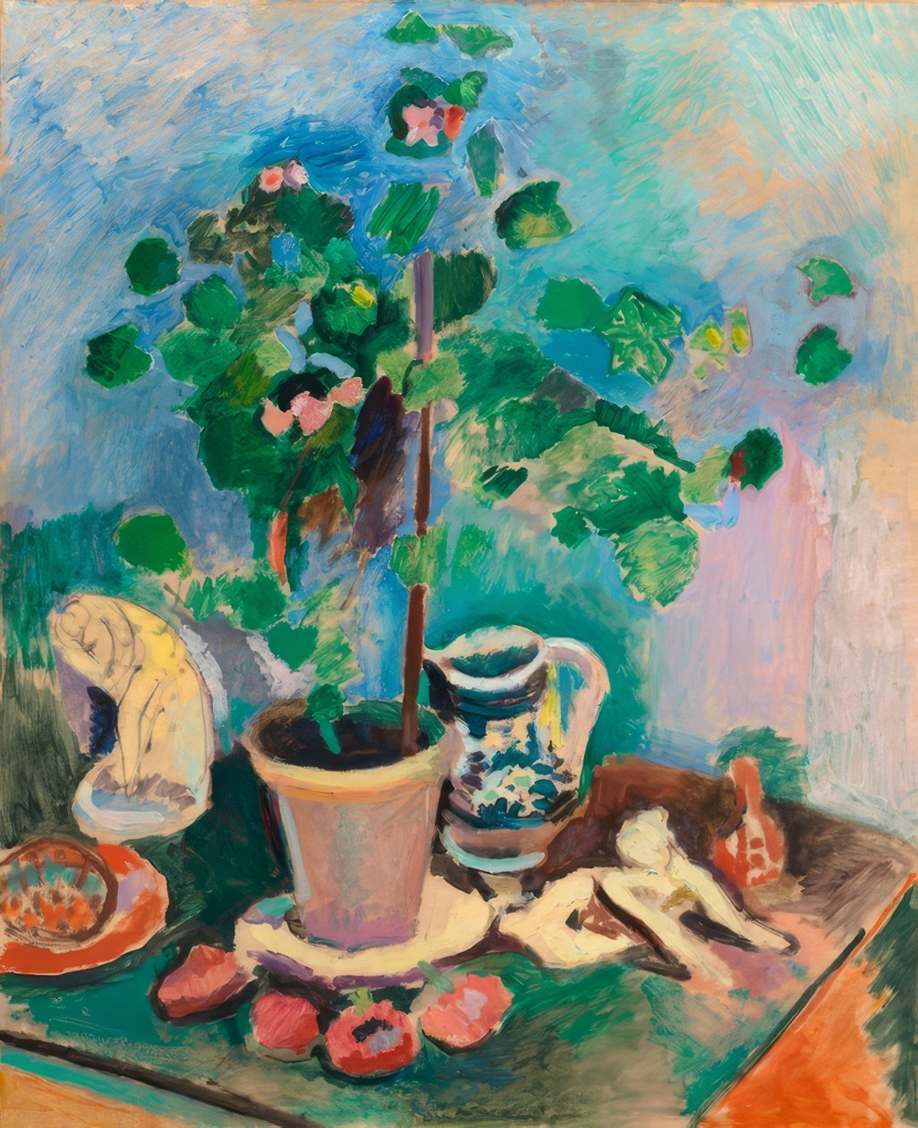 Stilleben med geranium af Henri Matisse