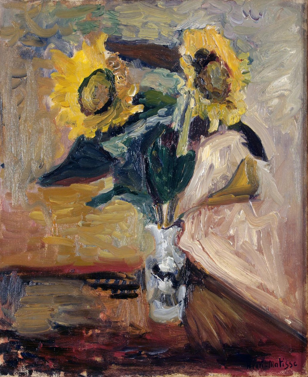 Solsikker i en vase af Henri Matisse