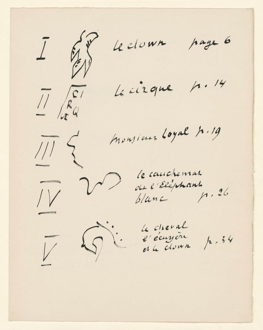 Billedtavle 1. Fra «Jazz». S. 149 af Henri Matisse