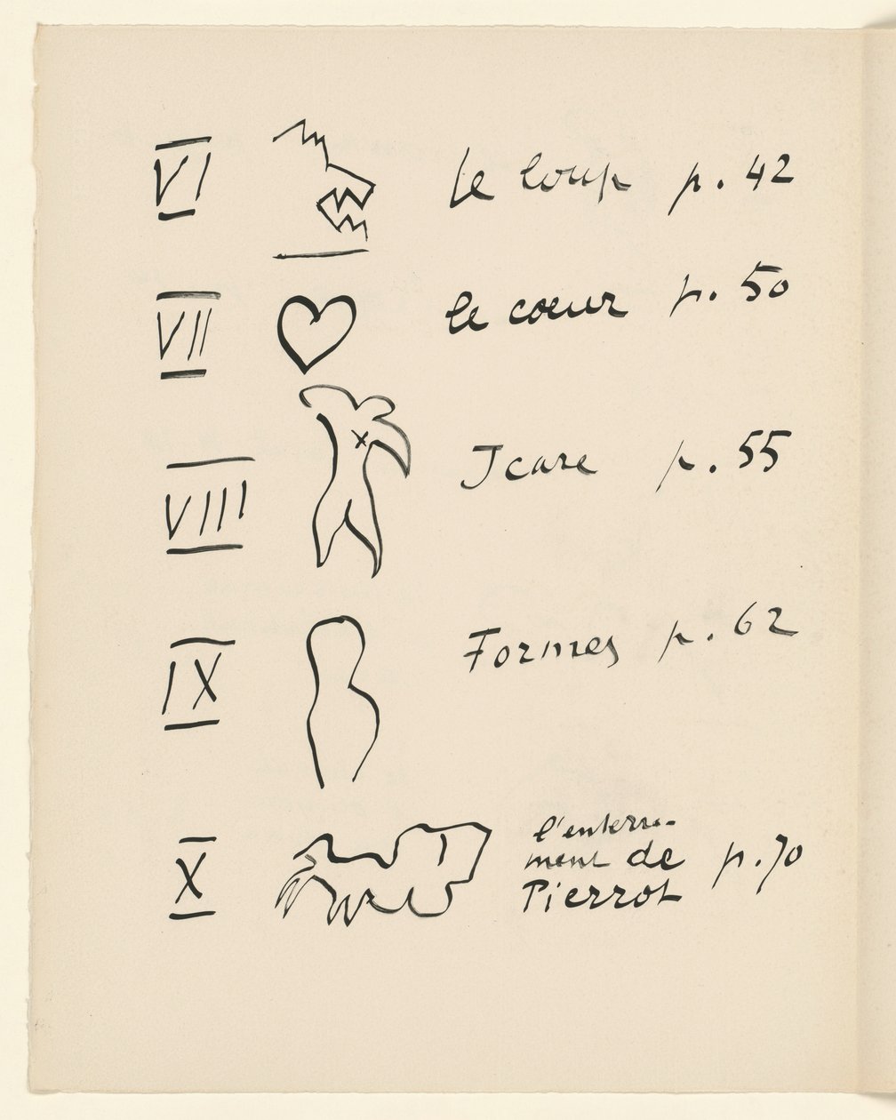 Billedtavle 2. Fra "Jazz". S. 150 af Henri Matisse