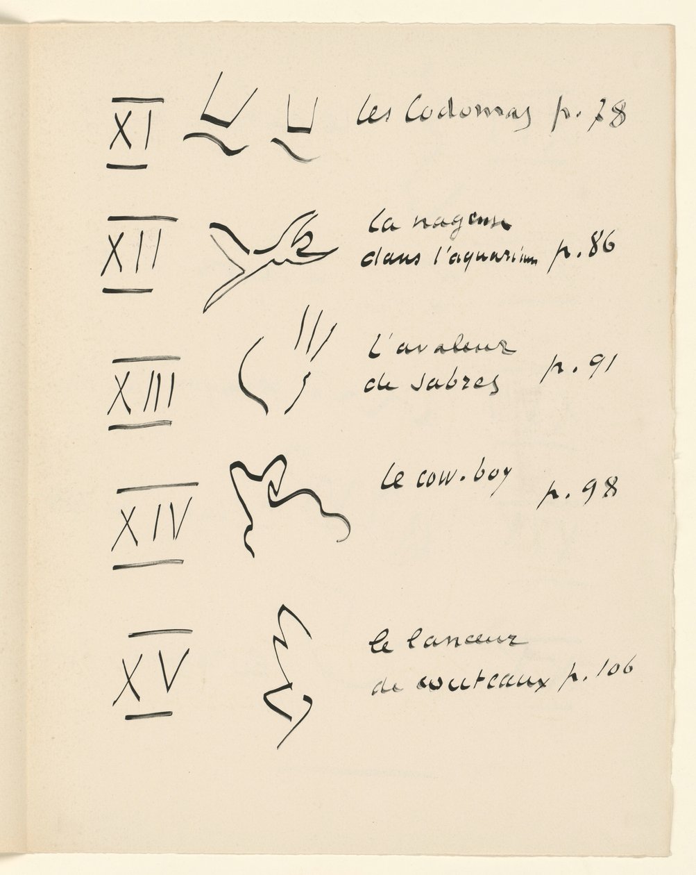 Billedtavle 3. Fra «Jazz». S. 151 af Henri Matisse