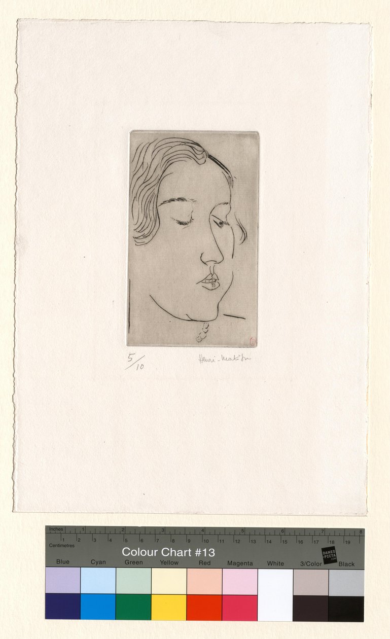 Hoved i trekvartprofil til højre af Henri Matisse