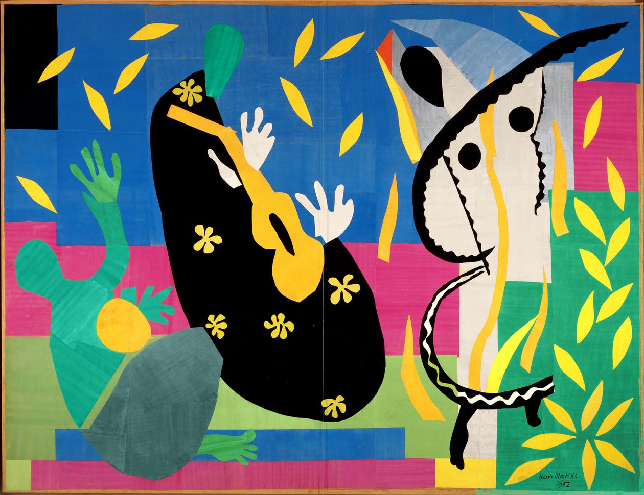 The Sadness of the King. 1952 (gouache på papir, skåret ud, monteret på lærred) af Henri Matisse
