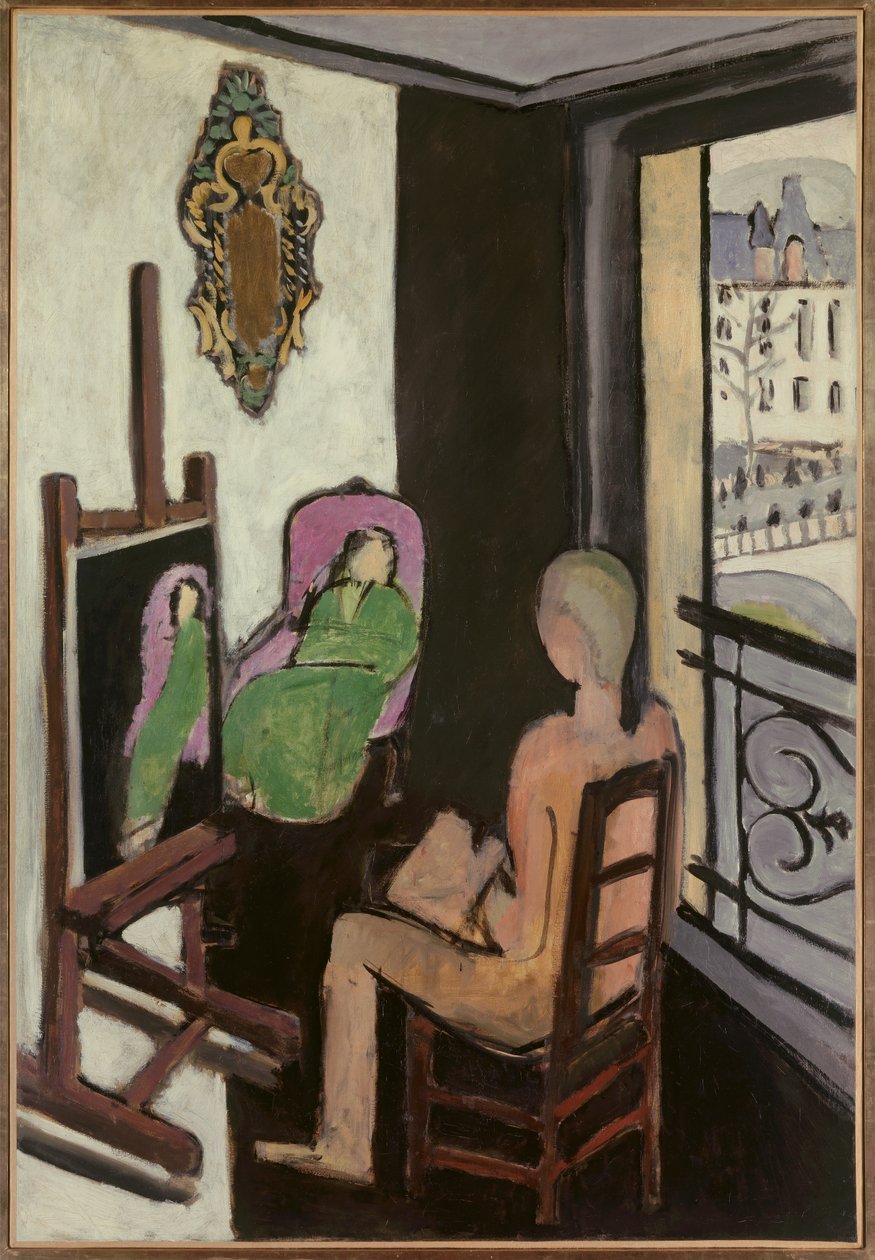 Maleren i sit atelier 1916 (olie på lærred) af Henri Matisse