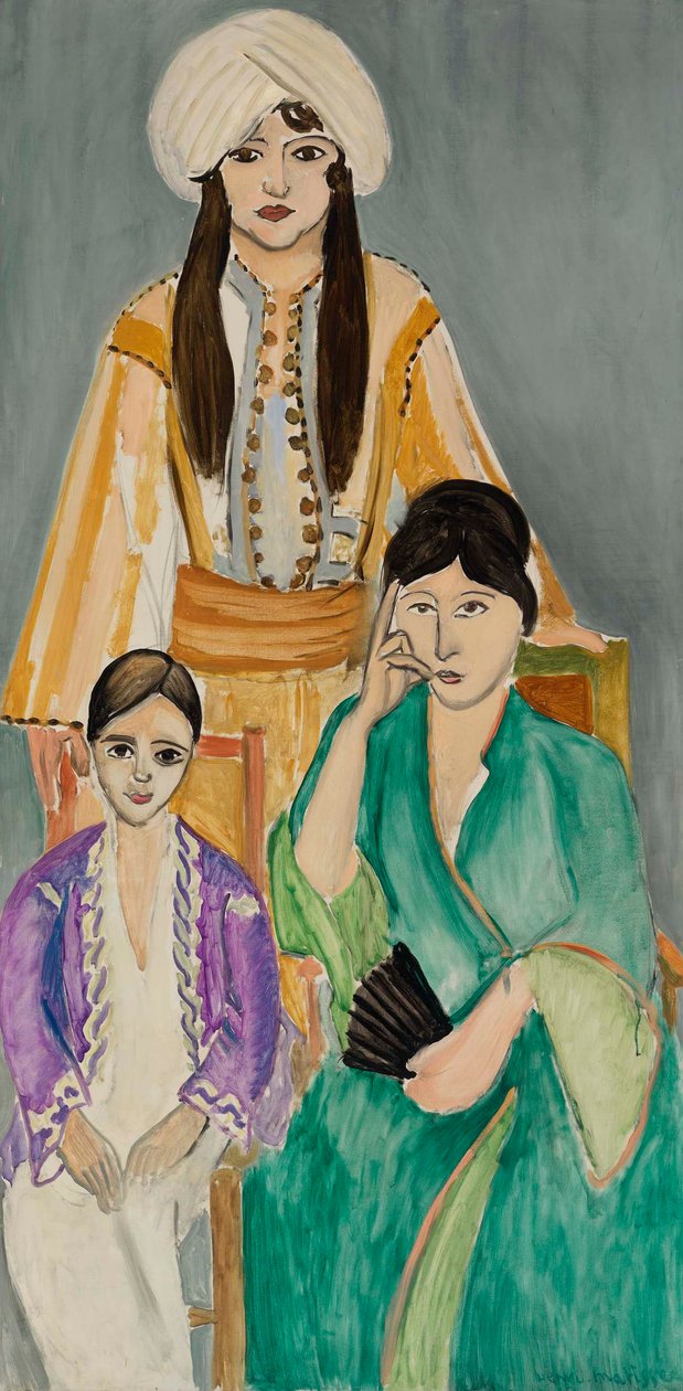 Tre søstre med grå baggrund (Les Trois soeurs sur fond gris) af Henri Matisse