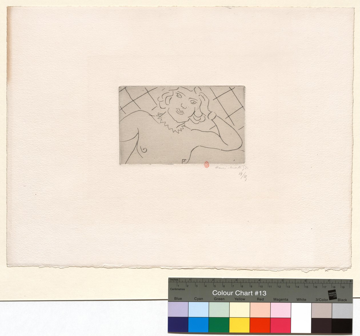 Overdel, bagside med romber af Henri Matisse