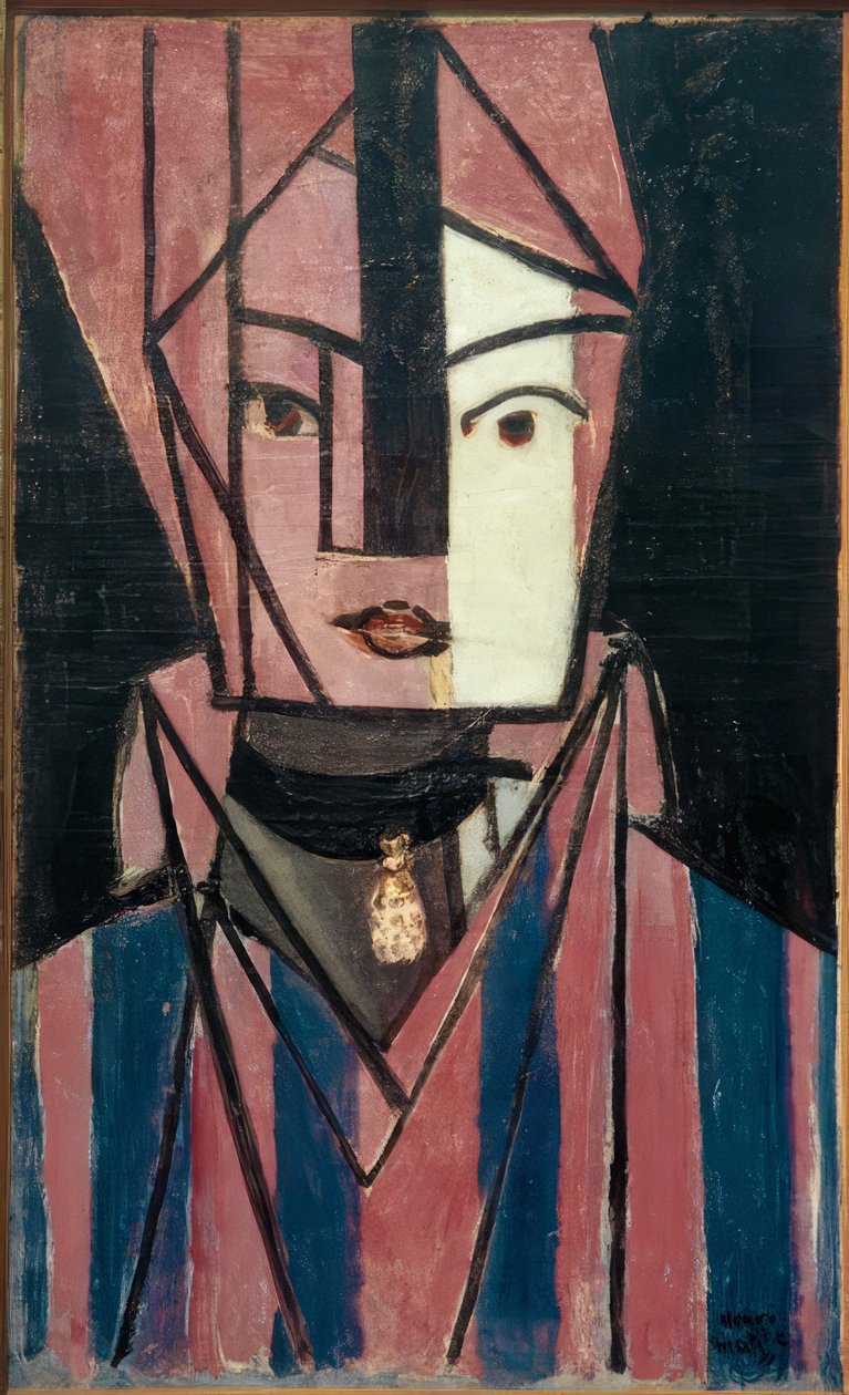 Hvidt og lyserødt hoved (Marguerite Matisse) af Henri Matisse