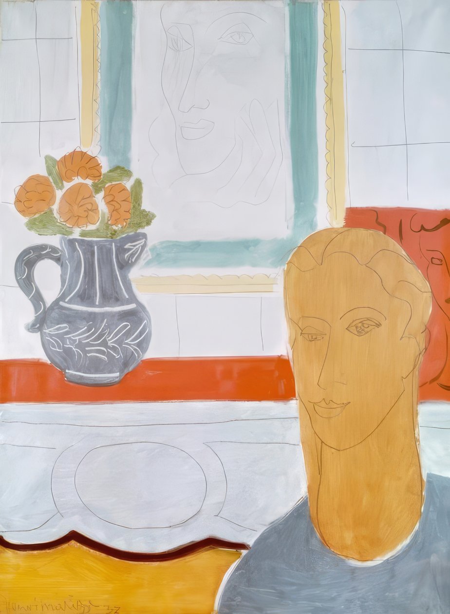 Okkerfarvet hoved af Henri Matisse