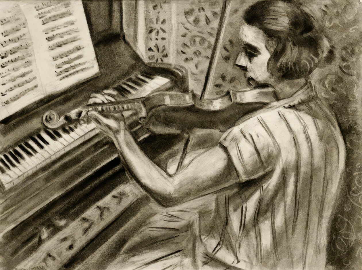 En ung violinist foran et klaver af Henri Matisse