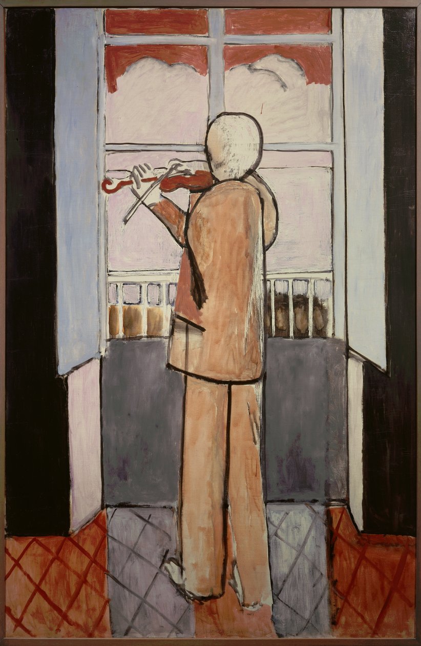 Violinist ved sit vindue 1916 (olie på lærred) af Henri Matisse