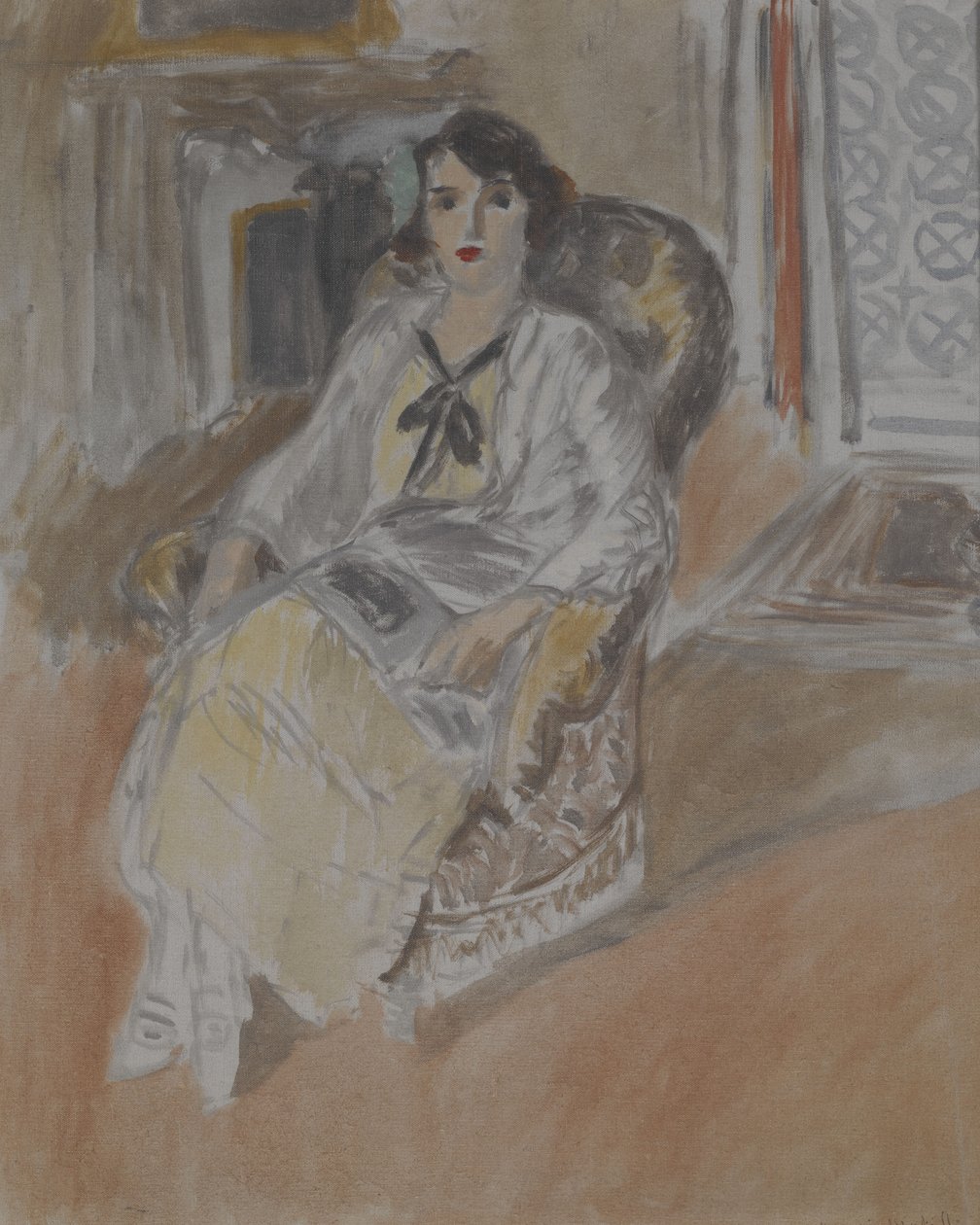 Kvinde siddende i en lænestol, ca. 1922 (olie på lærred) af Henri Matisse