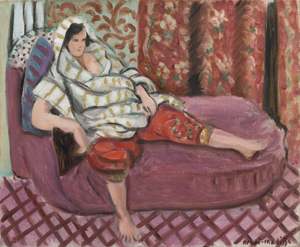 Kvinde på rosa divan af Henri Matisse