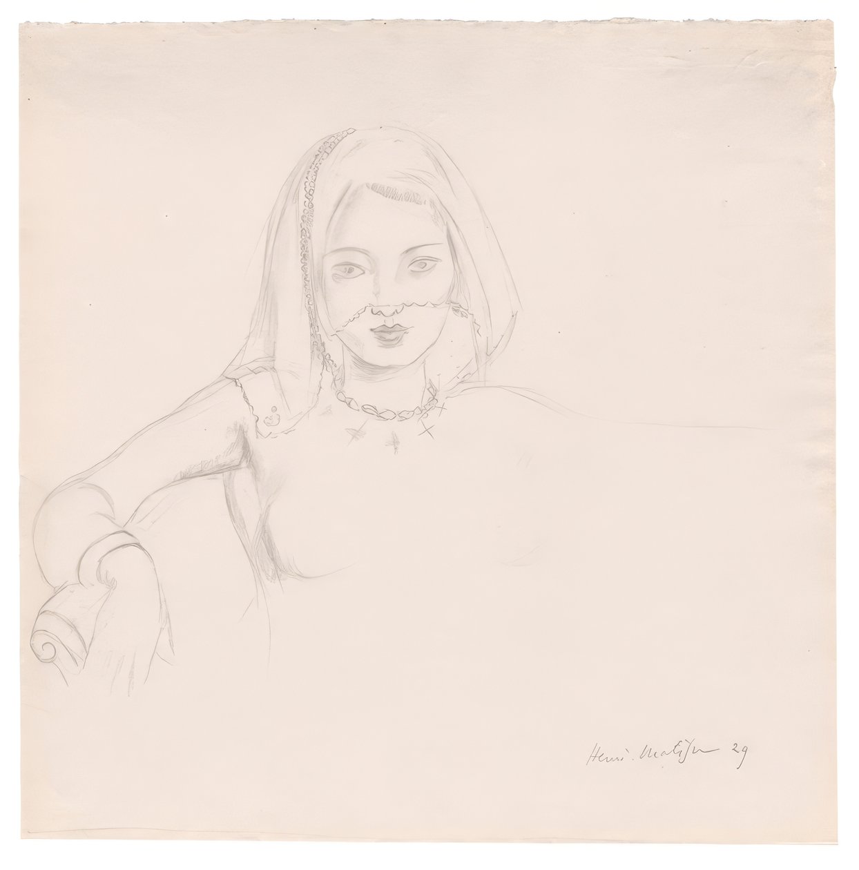 Ung kvinde med slør af Henri Matisse