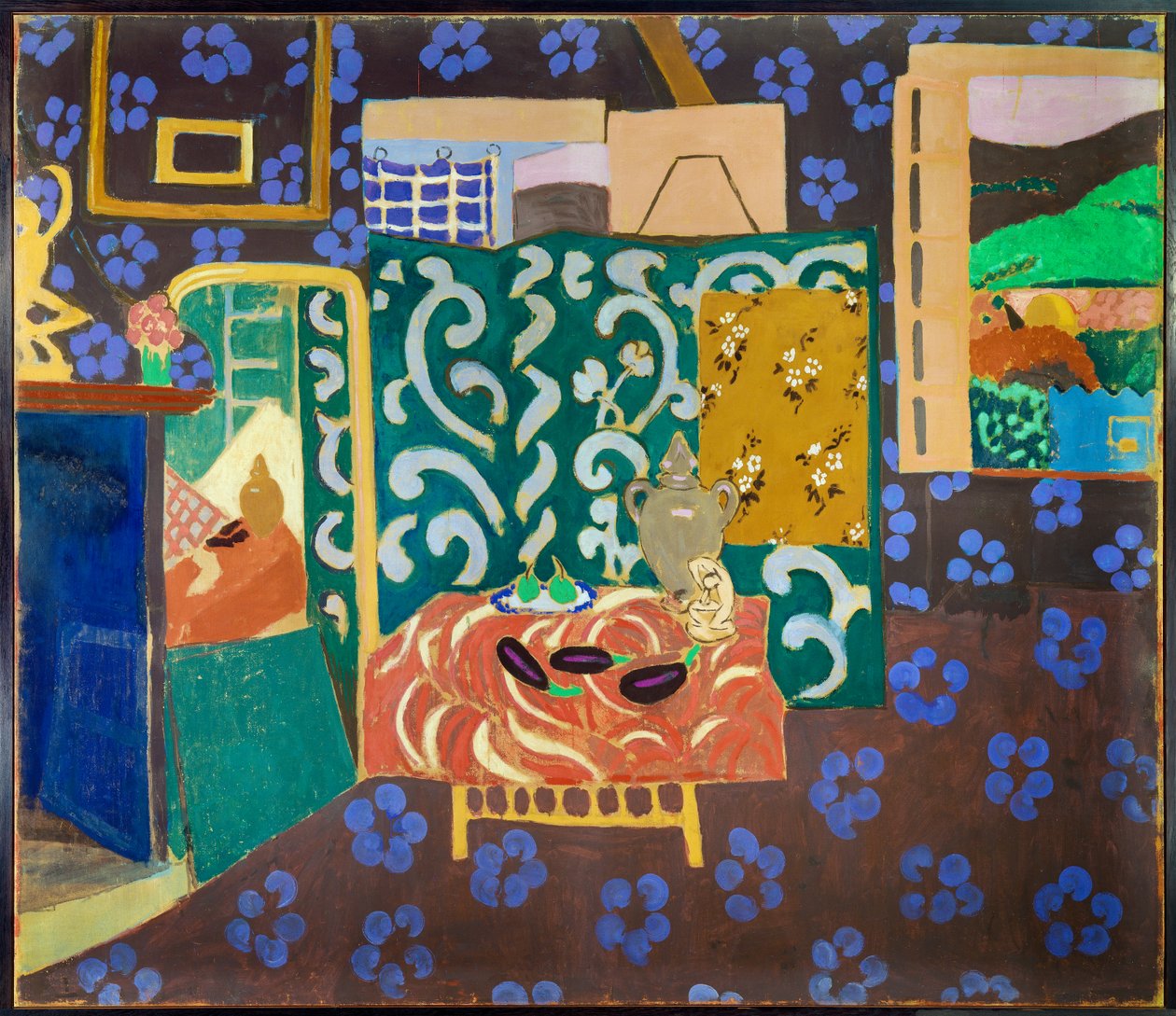 interieur aux aubergines 1911 (limtempera på lærred) af Henri Matisse