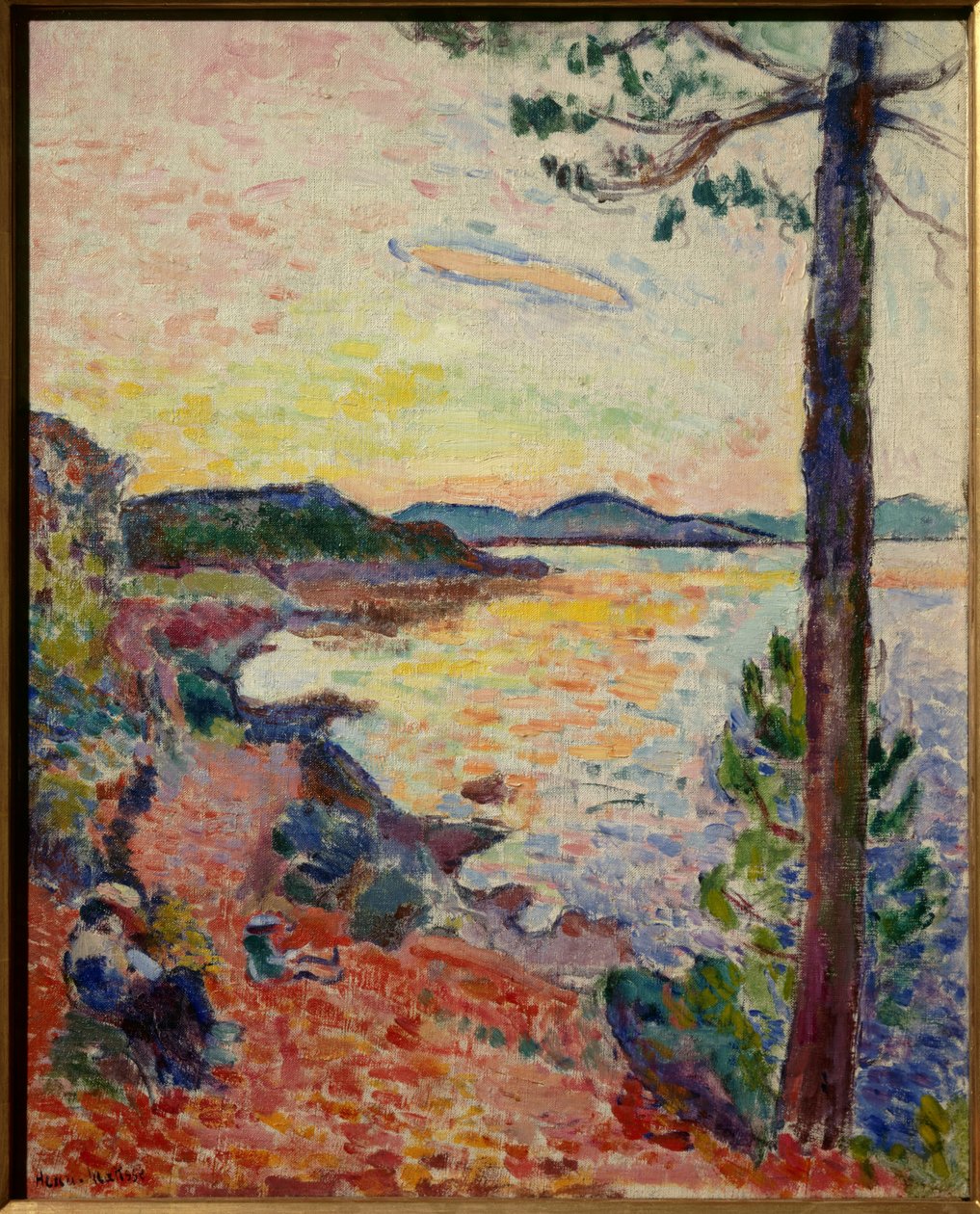 le gouter golfe de saint tropez 1904 (olie på lærred) af Henri Matisse
