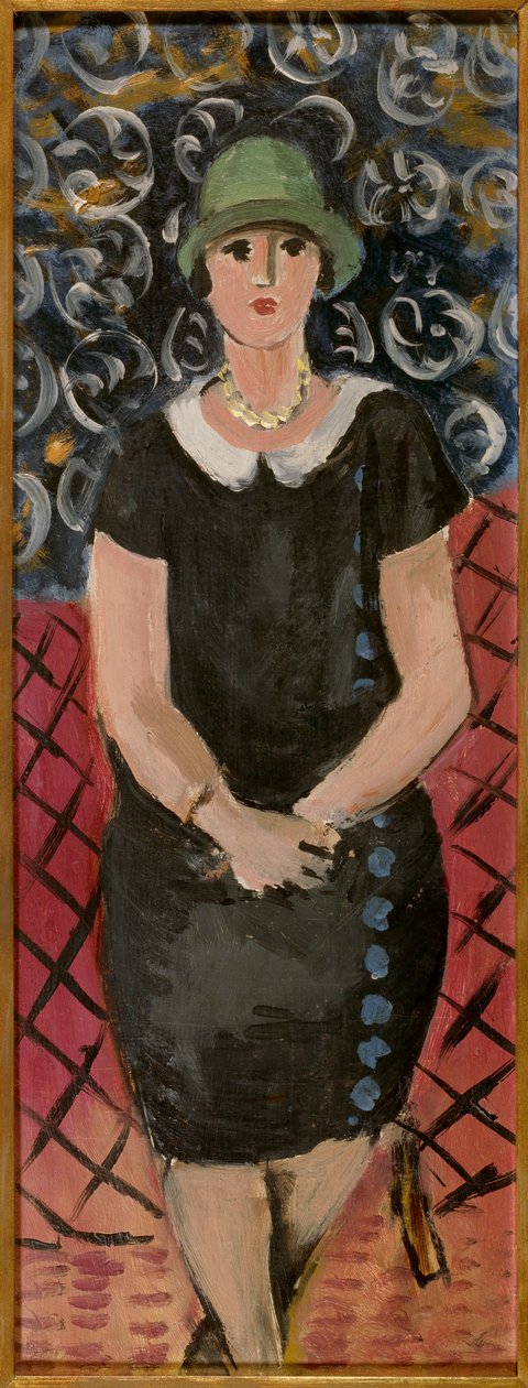 Siddende kvinde ca. 1925 (olie på karton) af Henri Matisse