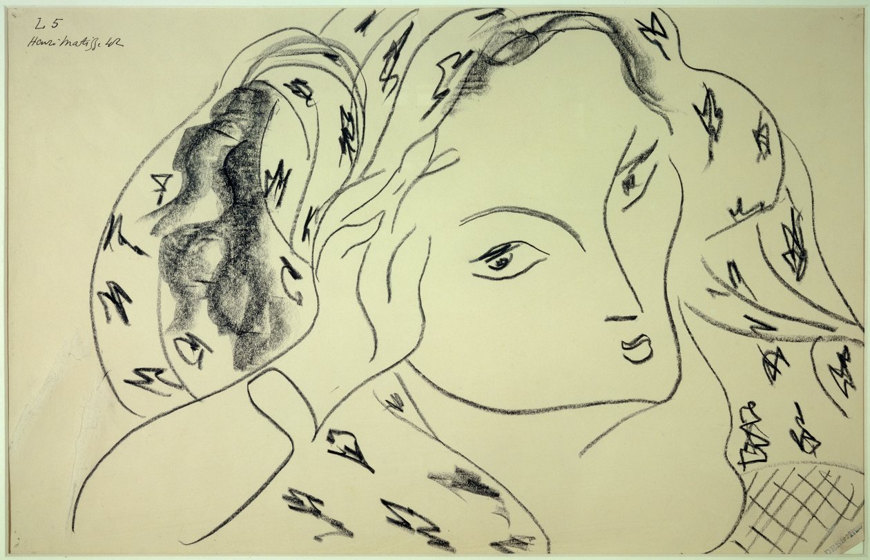 tema og variation l.5 1942 (tegning) af Henri Matisse