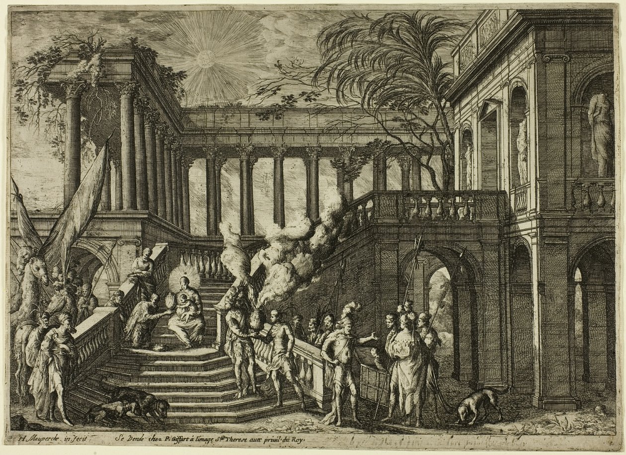 Tilbedelse af de hellige tre konger af Henri Mauperche