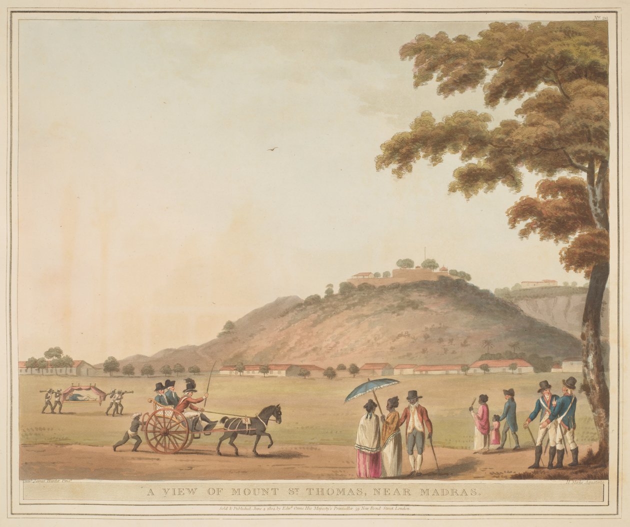 En udsigt over Mount St. Thomas, nær Madras, efter James Hunter (d.1792) af Henri Merke