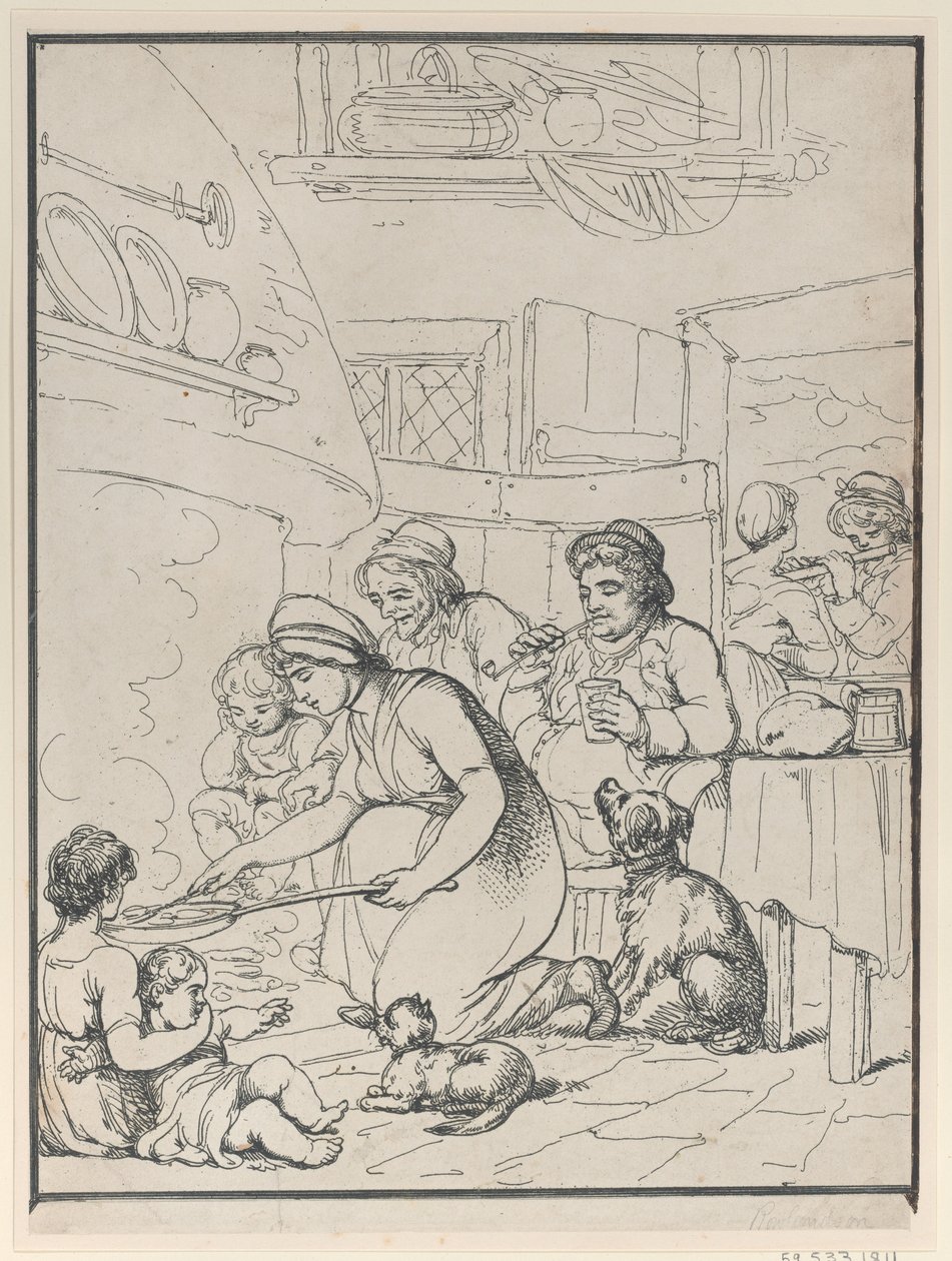 Husmænd, med ildsted, 1799. af Henri Merke