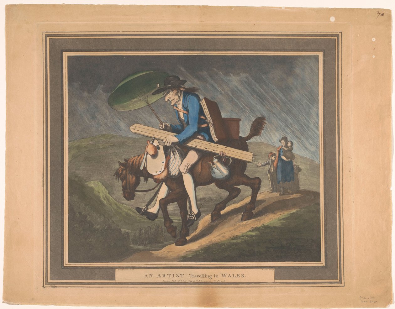 Kunstner på rejse gennem Wales En kunstner, der rejser i Wales (titel på objekt) af Henri Merke