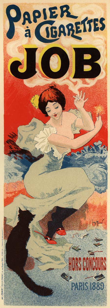 Reklameplakat for silkepapir Job, ca. 1900 af Henri Meunier