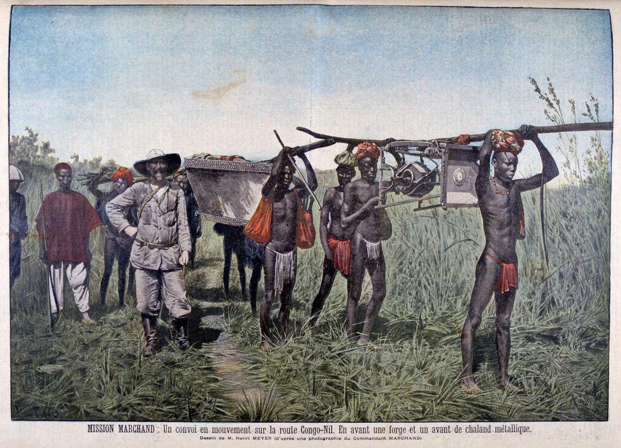 En konvoj på Marchand-missionen i 1898, 1899 af Henri Meyer