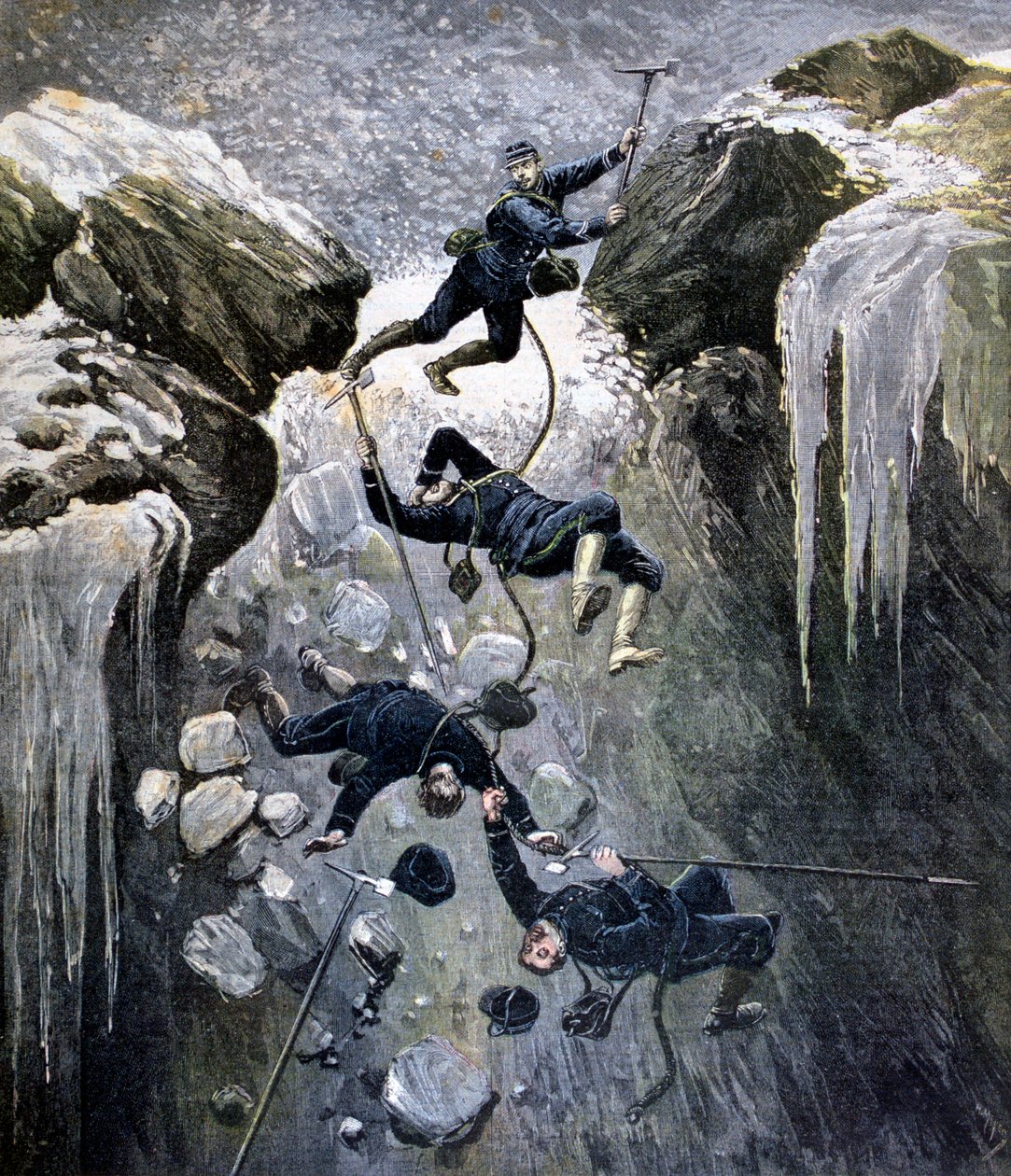 En frygtelig ulykke i Alperne, 1892 af Henri Meyer