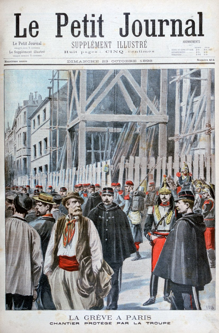 En strejke i Paris, 1898 af Henri Meyer