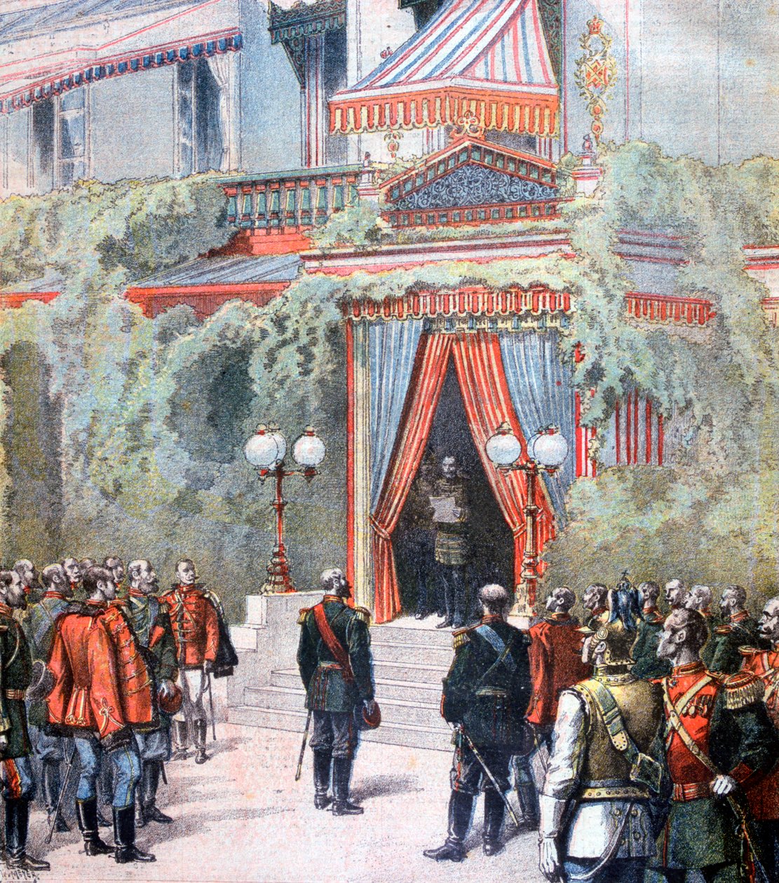 Meddelelse om helbredet for zar Alexander af Rusland, Livadia Palace, Skt. Petersborg, Rusland, 1894 af Henri Meyer