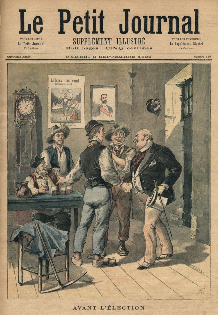 Før valget, illustration fra 