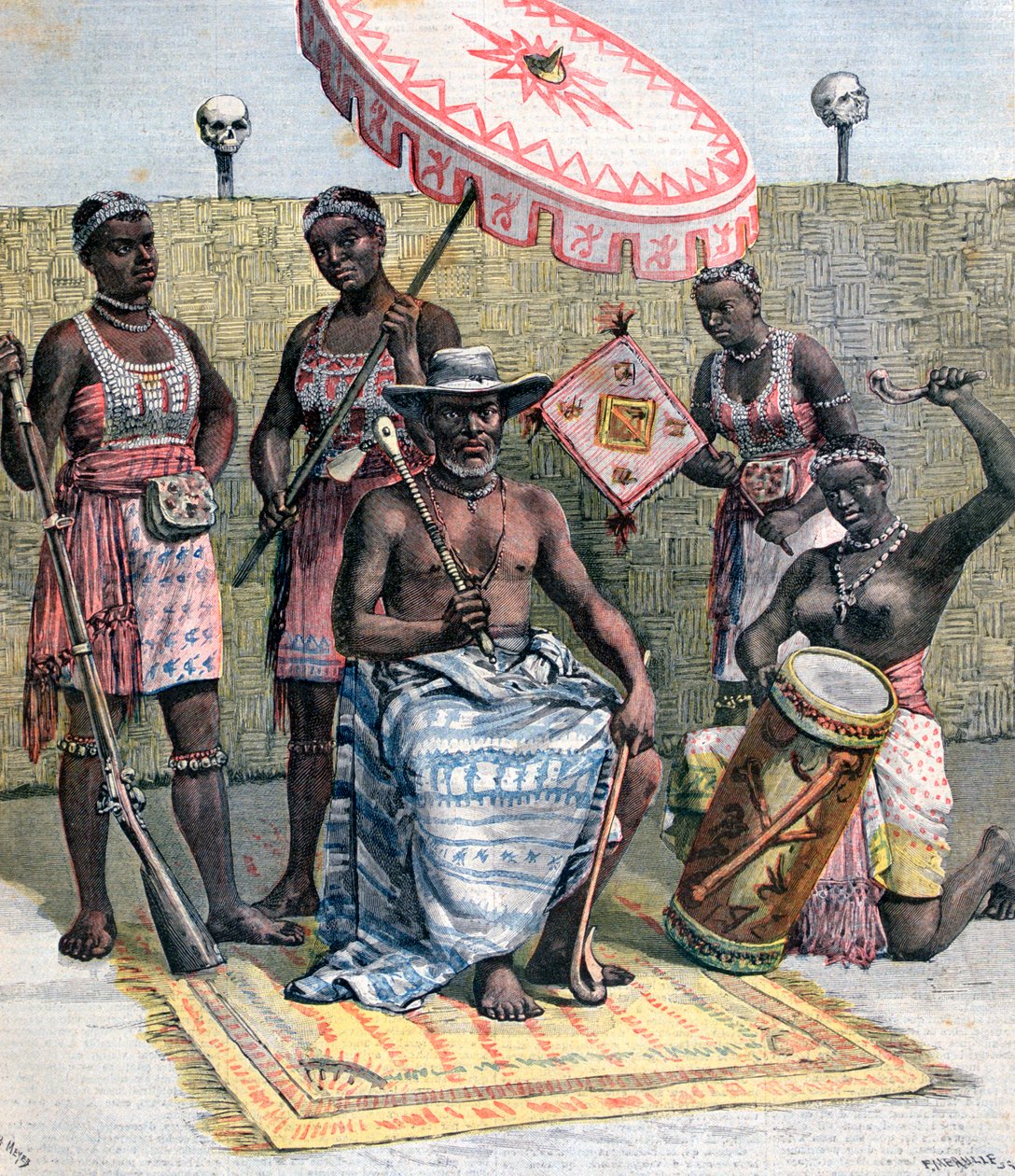 Behanzin, konge af Dahomey, 1892 af Henri Meyer
