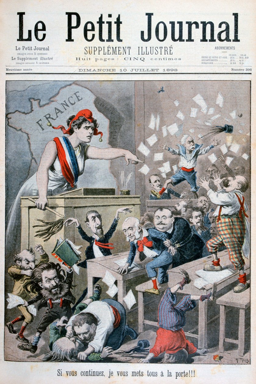 Karikatur af Deputeretkammeret, Paris, 1898 af Henri Meyer