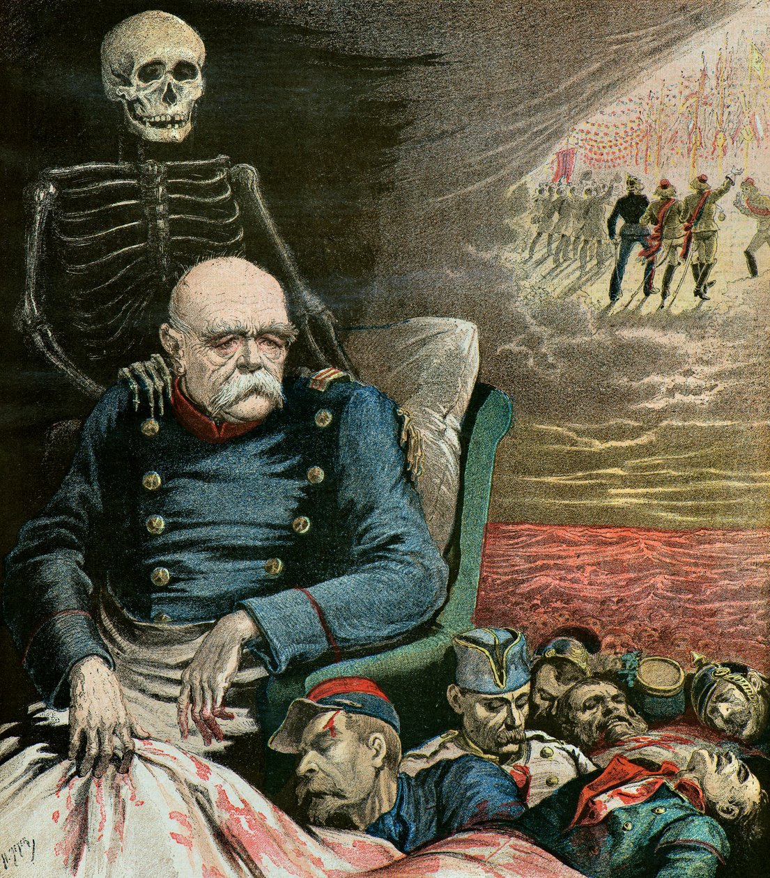 Karikeret portræt af Otto von Bismarck af Henri Meyer