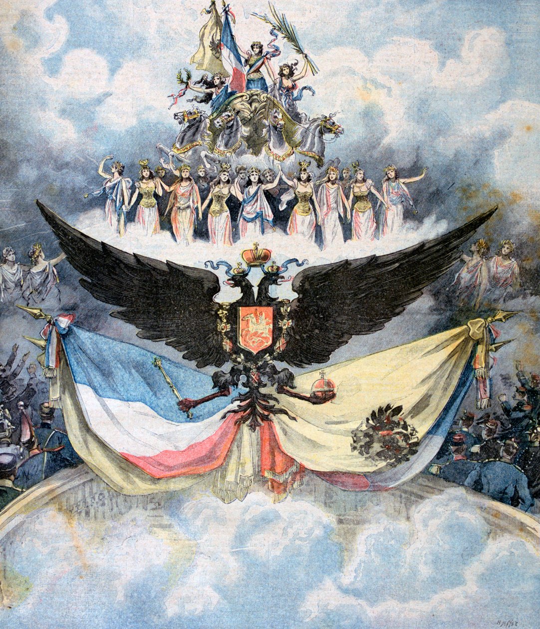 Fejringer i Operaen i Paris til ære for den fransk-russiske dobbeltalliance, 1893 af Henri Meyer